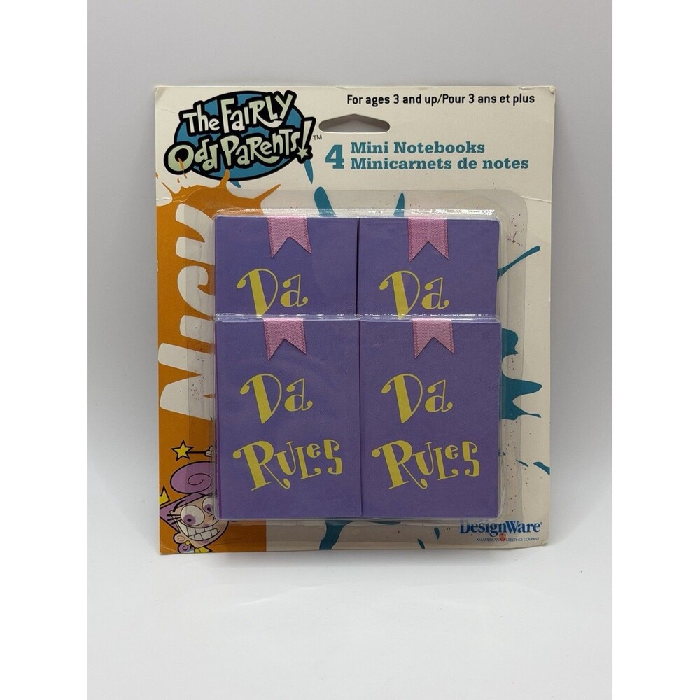 The Fairly Oddparents Da Rules 4 Mini Notebooks Nickelodeon MEMORABILIA NEW